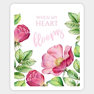 My Heart Blooms Sticker